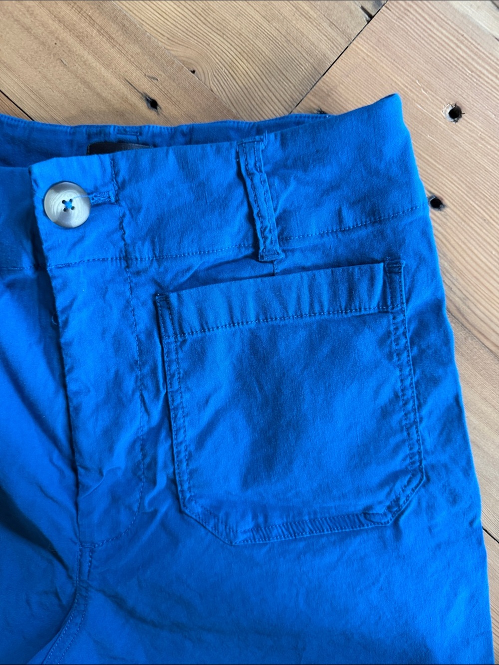 Maeve Anthropologie wide leg crop Colette pants in blue - Picture 3 of 6